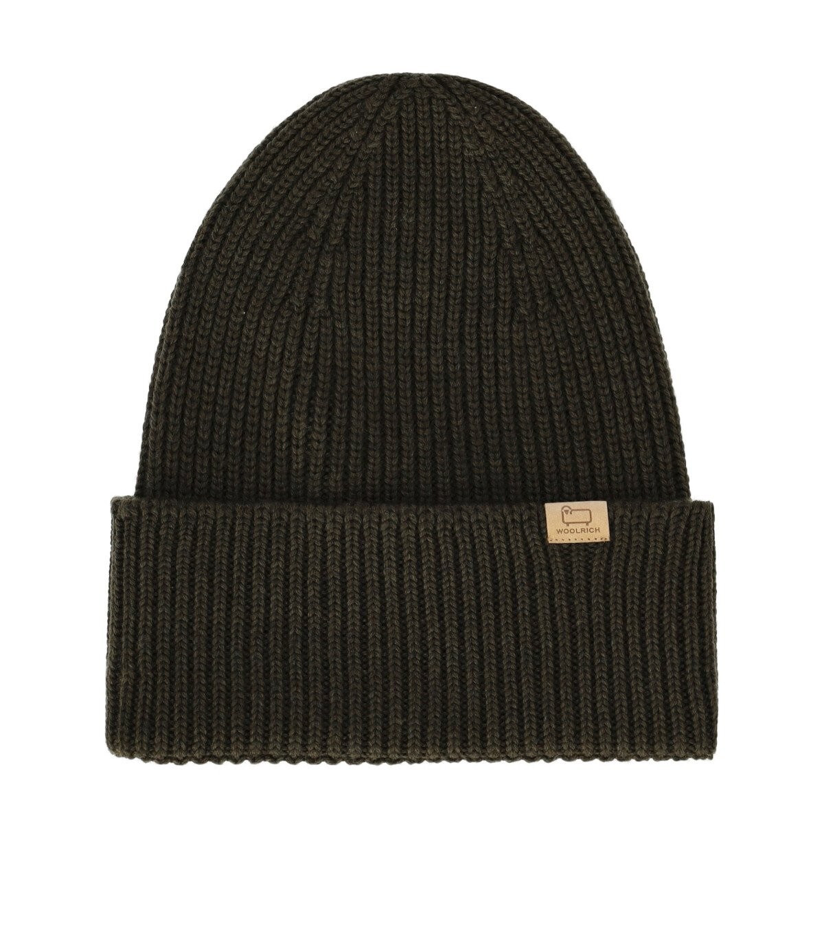 WOOLRICH MILITARY GREEN RIBBED BEANIE