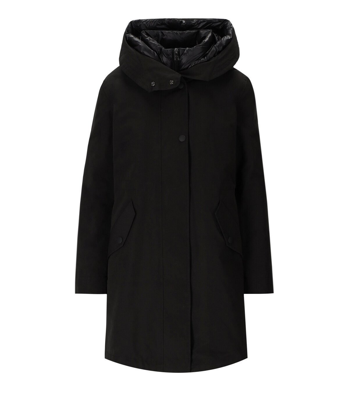 WOOLRICH LONG MILITARY 3 IN 1 BLACK PARKA