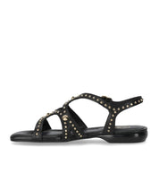 ASH RUBY BLACK FLAT SANDAL