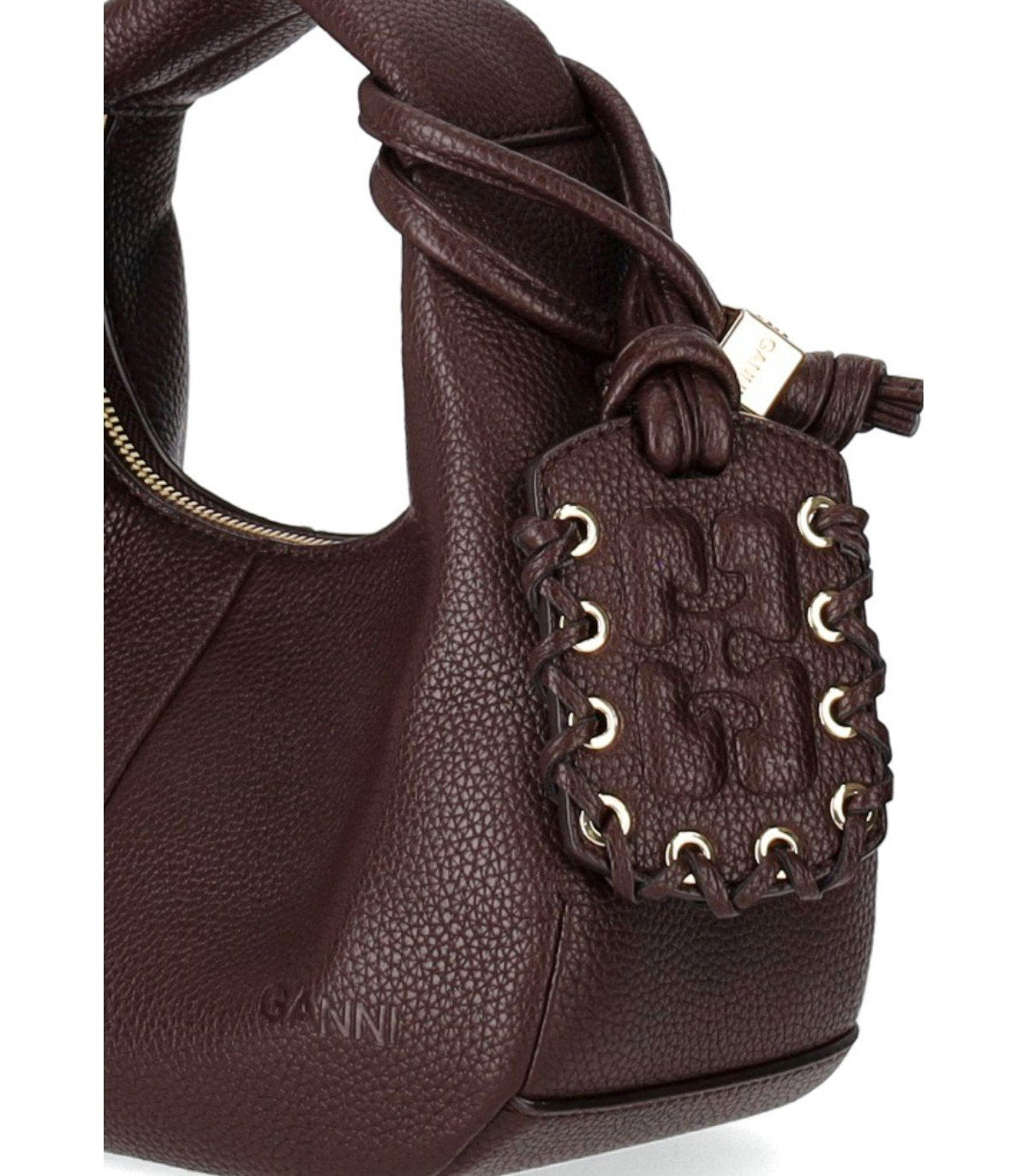 BORSA HOBO MINI CHICORY COFFEE GANNI