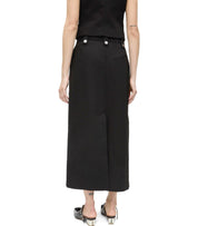 GANNI CREPE BLACK MIDI SKIRT