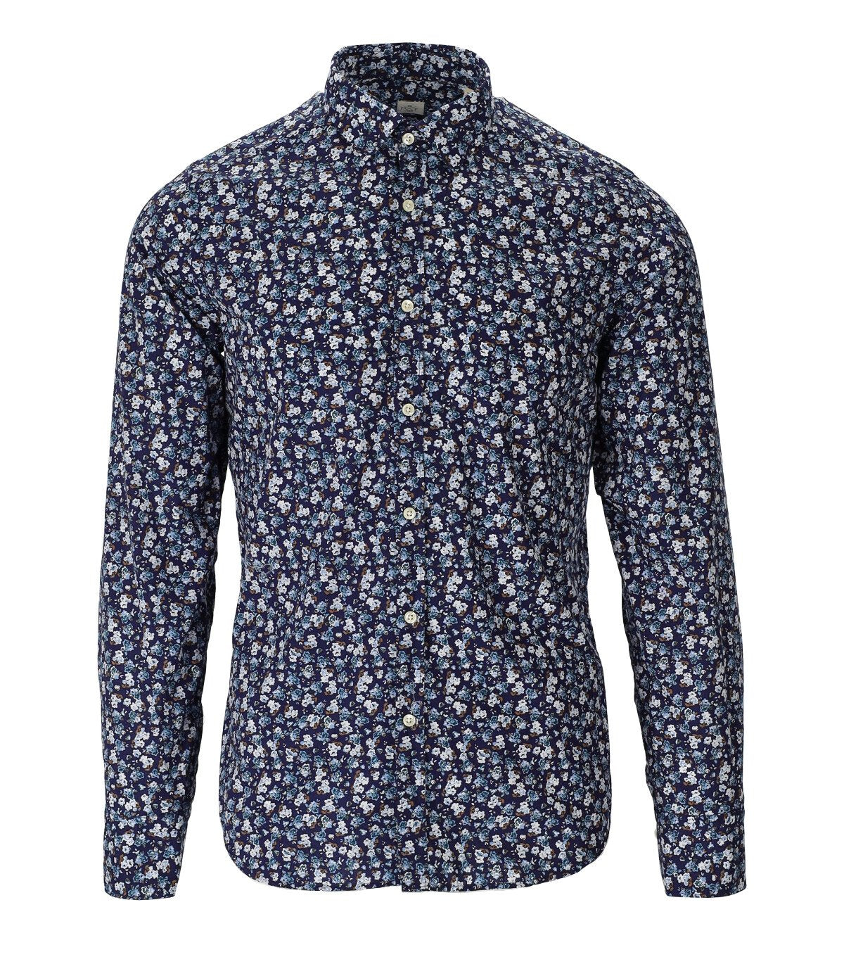 GMF 965 BLUE FLORAL SHIRT