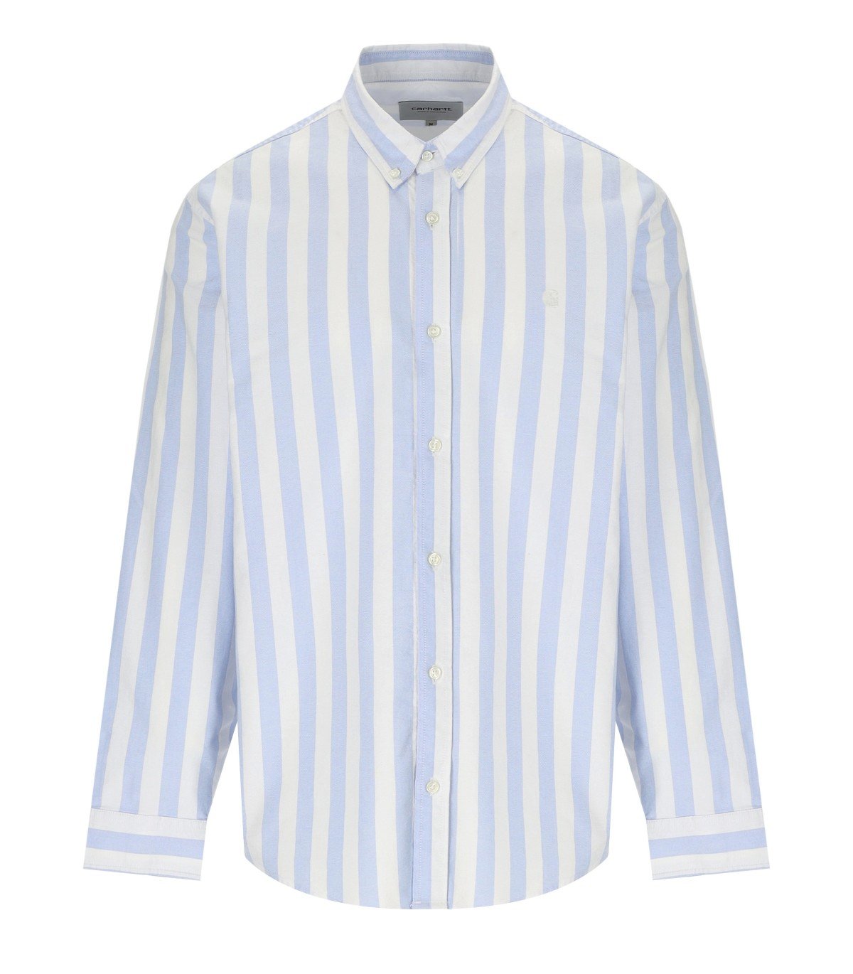 CARHARTT WIP L/S DILLION WHITE LIGHT BLUE SHIRT