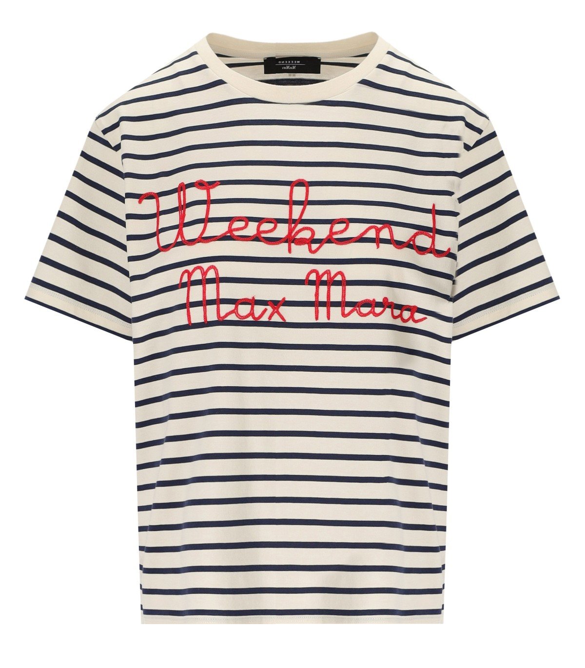 T-SHIRT OLGA A RIGHE BLU MAX MARA WEEKEND