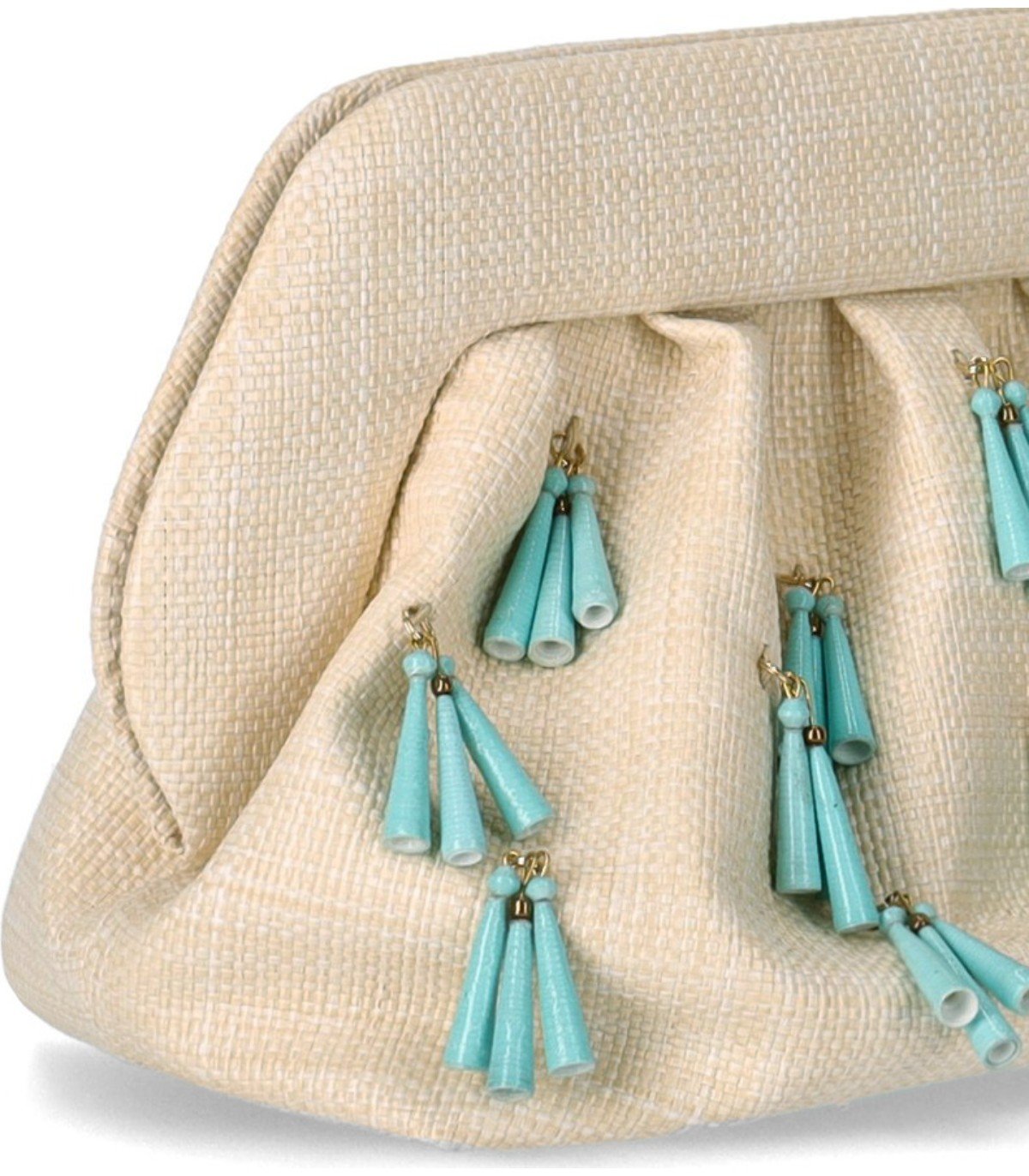 THEMOIRè BIOS PAPER FRINGE BUTTER CLUTCH