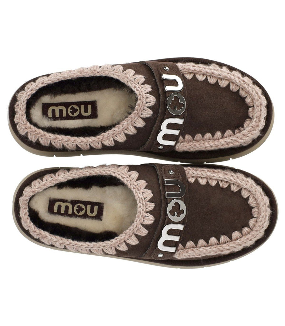 MOU BOUNCE METAL LOGO MOCHA CLOG