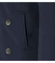 H953 NAVY BLUE KNITTED PEACOAT