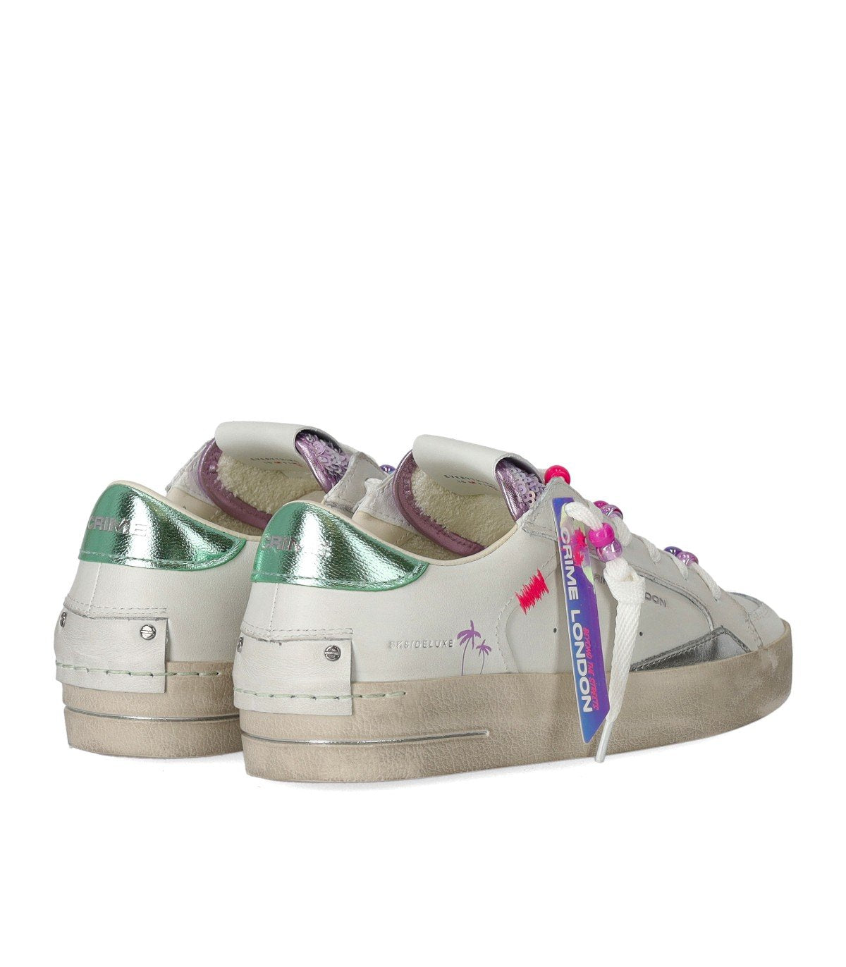 CRIME LONDON SK8 DELUXE AQUA CHARMS SNEAKER