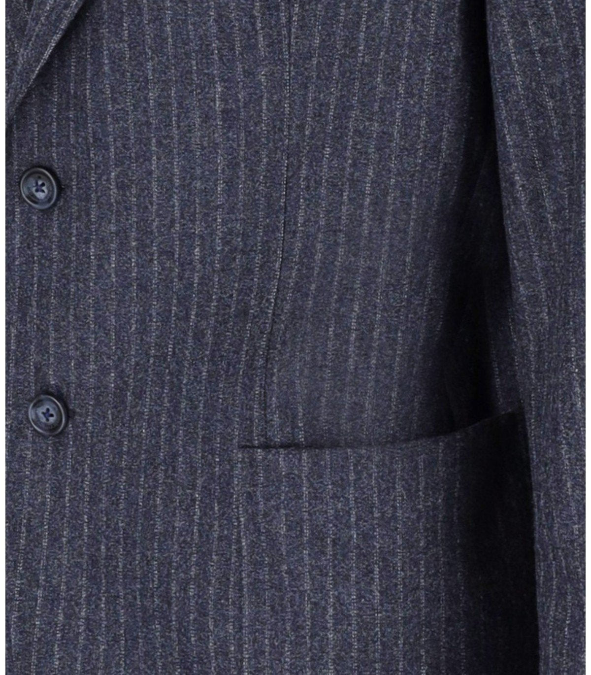 GIACCA MONOPETTO GESSATA BLU MANUEL RITZ