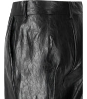 FEDERICA TOSI BLACK LEATHER EFFECT PANTS