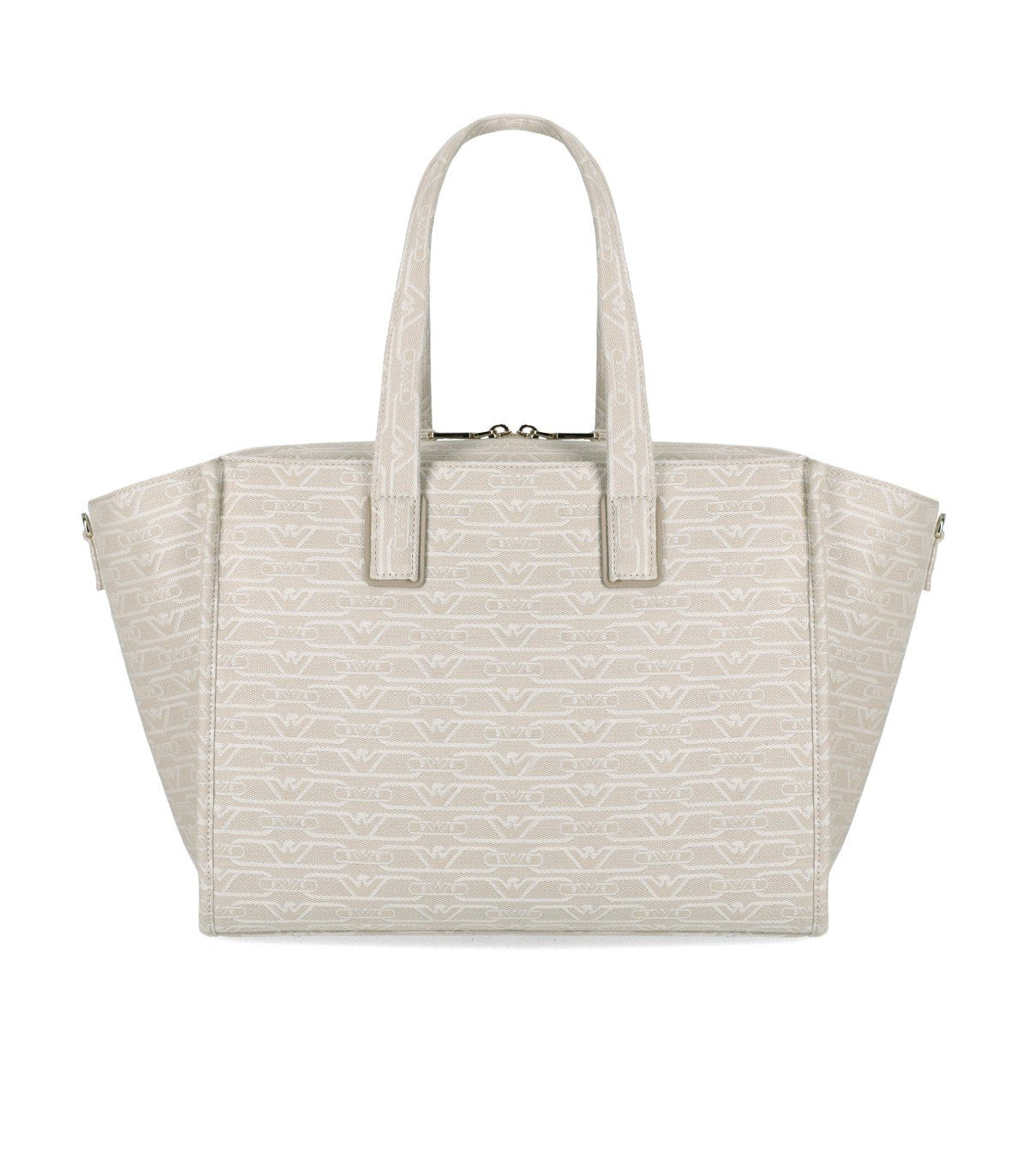 EMPORIO ARMANI MONOGRAM NATURAL MEDIUM SHOPPING BAG