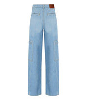 ELISABETTA FRANCHI LIGHT BLUE CARGO JEANS