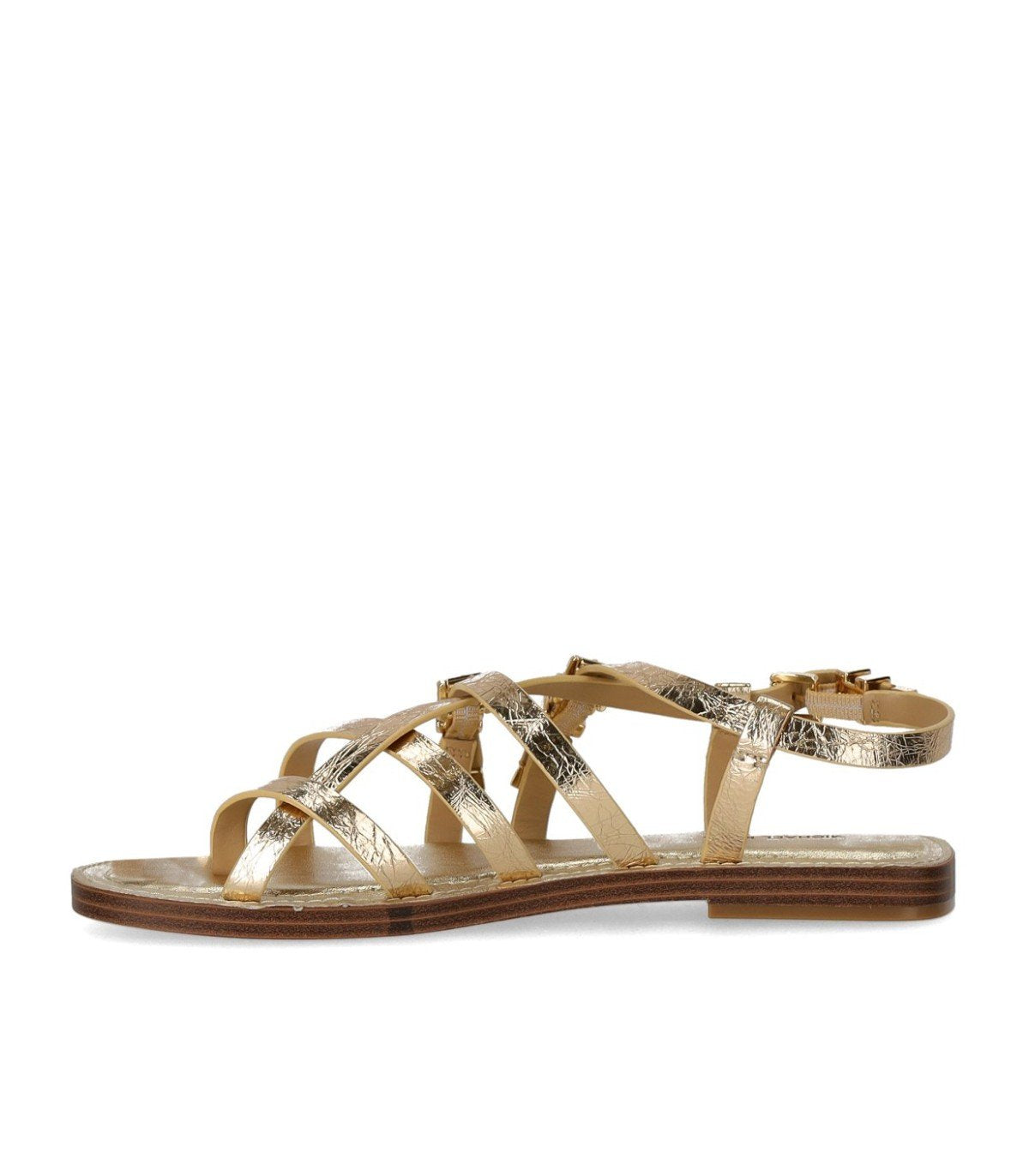 MICHAEL KORS DARRINGTON GOLD FLAT SANDAL