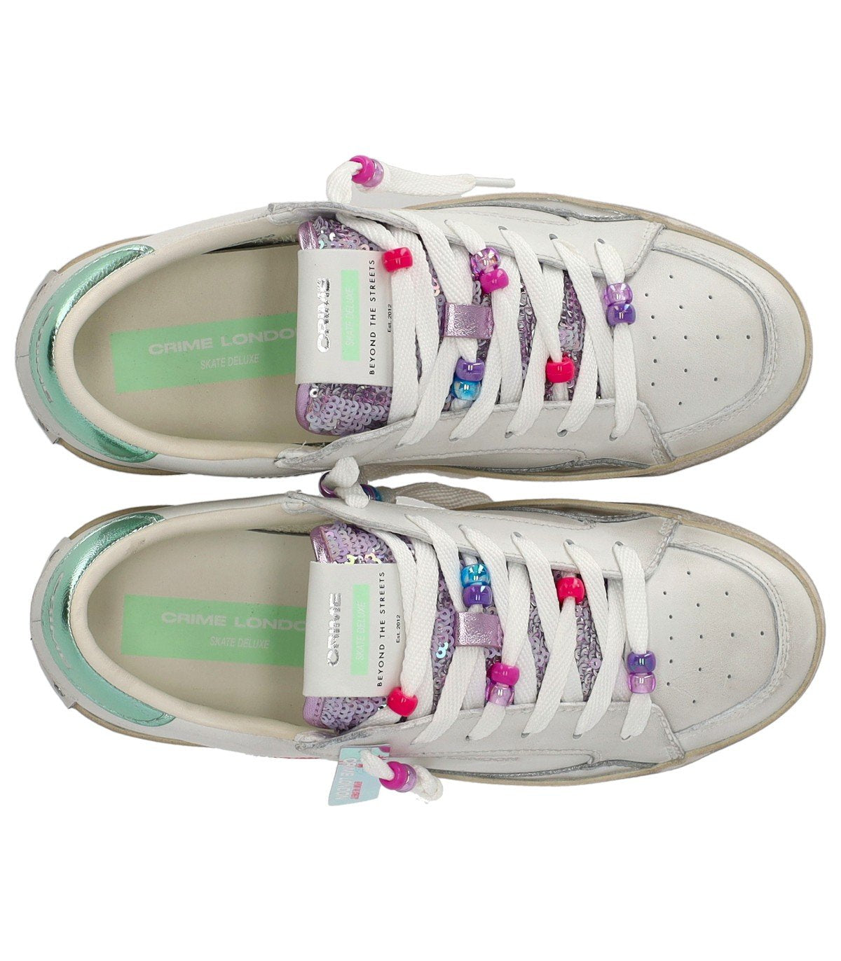 CRIME LONDON SK8 DELUXE AQUA CHARMS SNEAKER