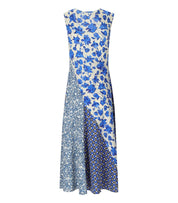 MAX MARA WEEKEND CUBANO BLUE FLORAL MIDI DRESS