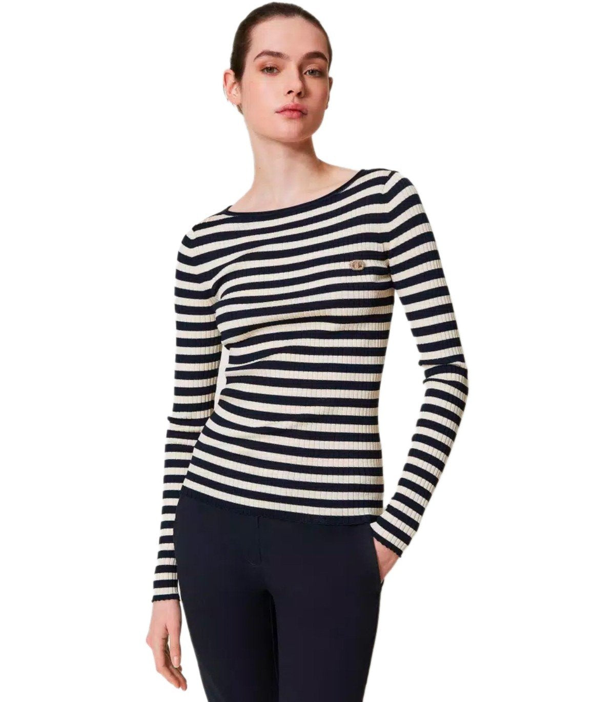 MAGLIA A RIGHE BLU BIANCA TWINSET