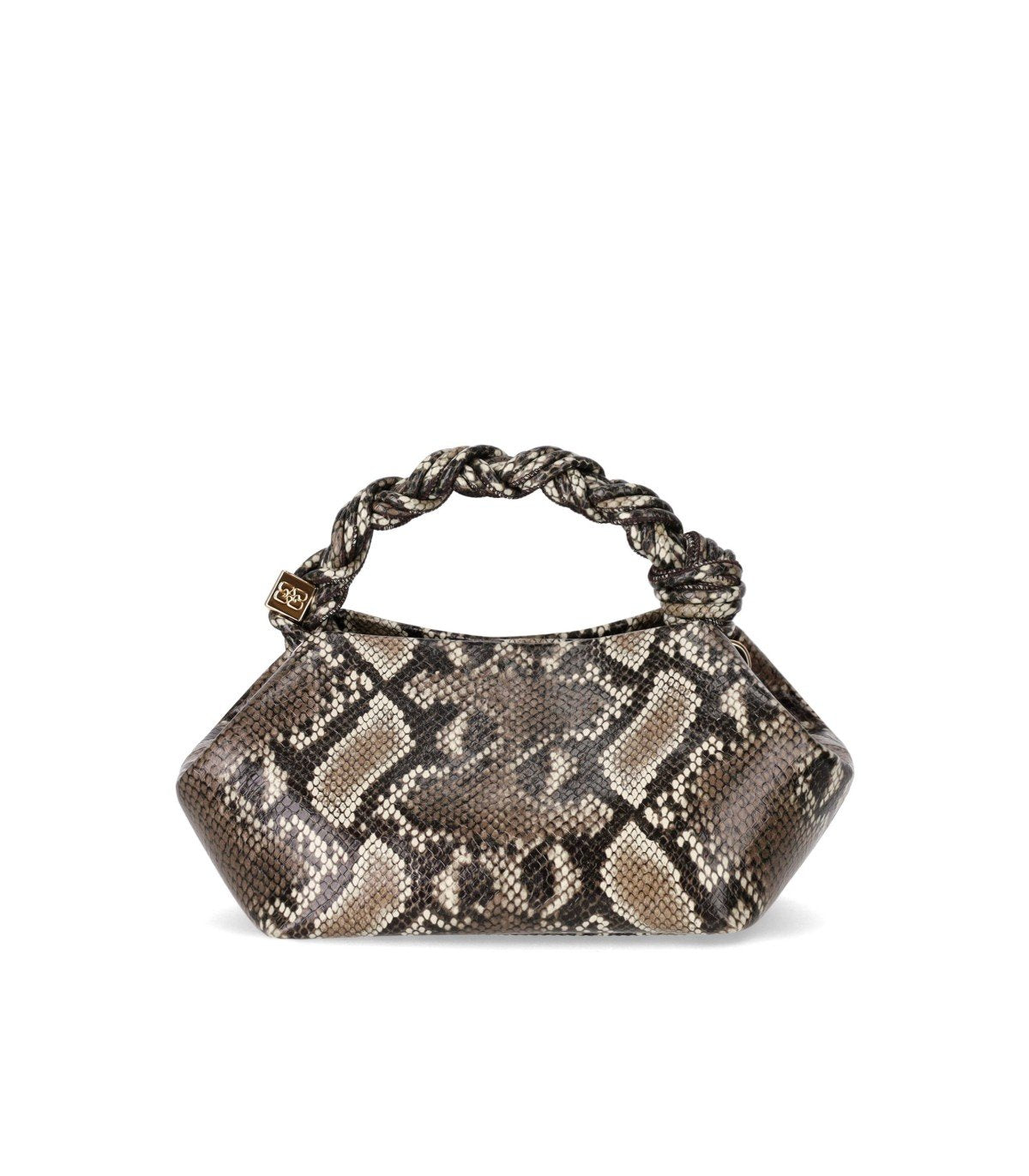 GANNI BOU HANDBAG WITH PYTHON PRINT