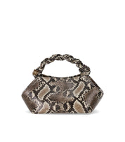GANNI BOU HANDBAG WITH PYTHON PRINT