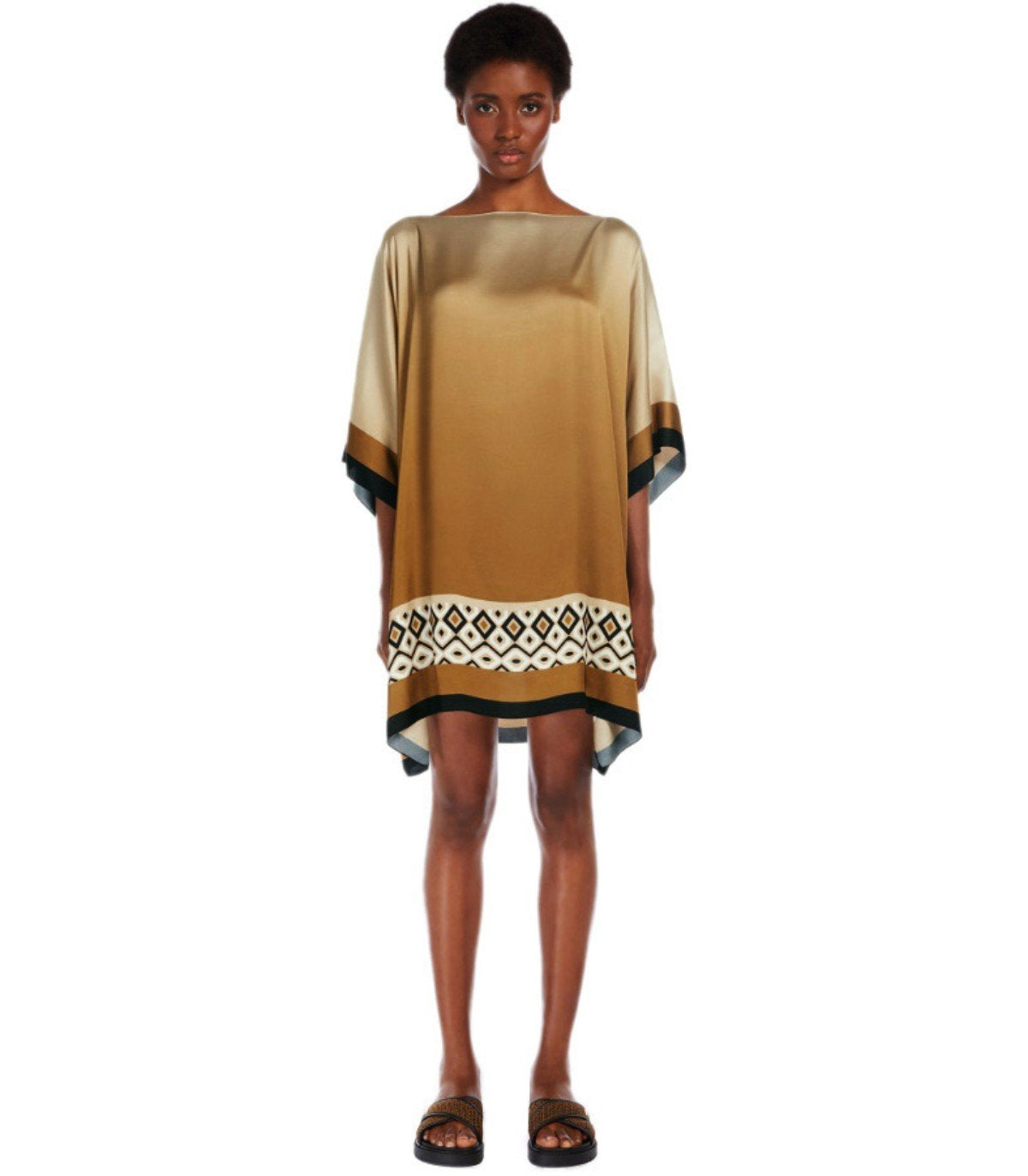 MAX MARA BEACHWEAR CANZONE BEIGE KAFTAN DRESS