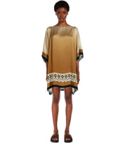 MAX MARA BEACHWEAR CANZONE BEIGE KAFTAN DRESS