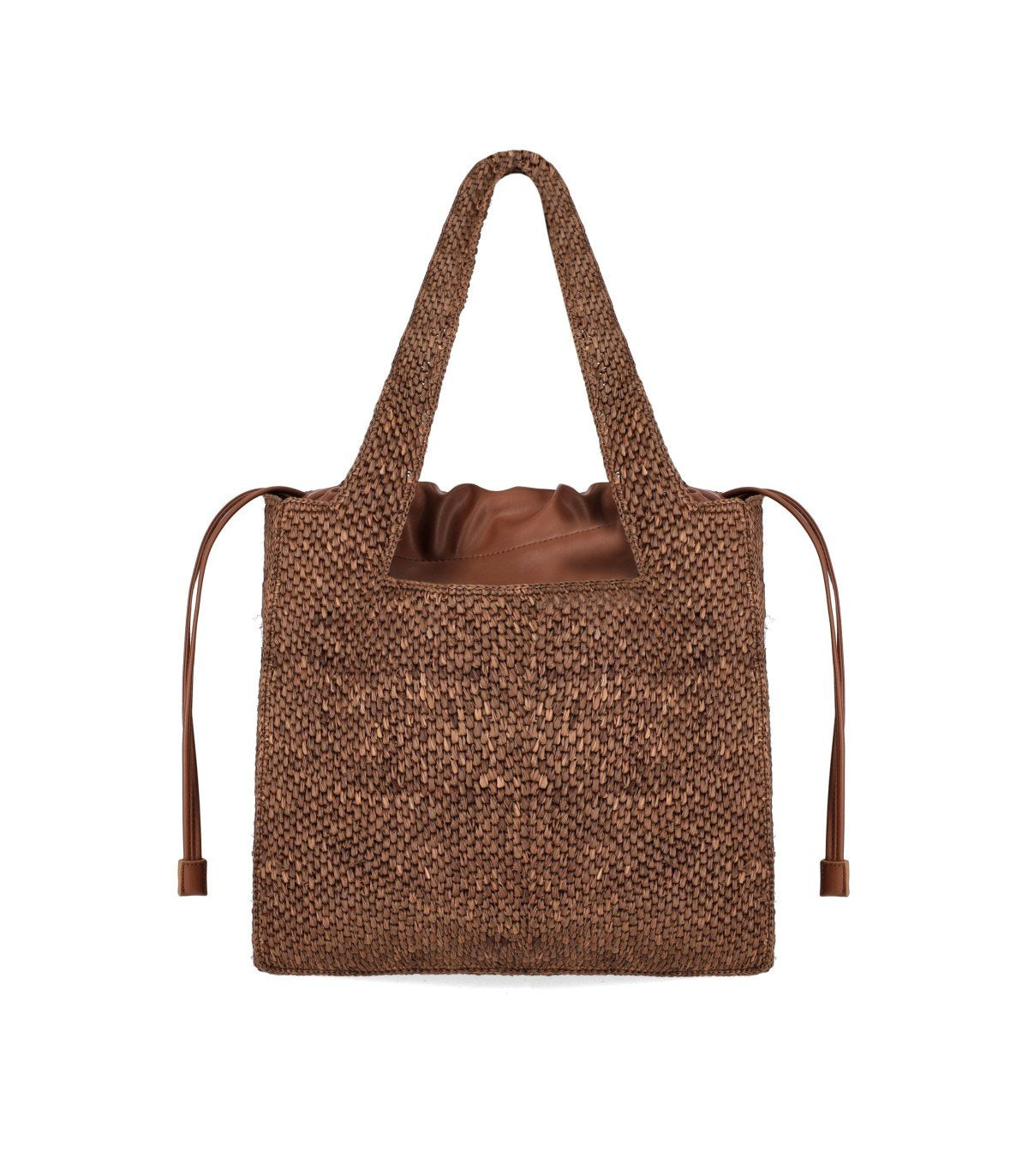 THEMOIRè MOREA MEDIUM RAFFIA WOOD SHOPPING BAG