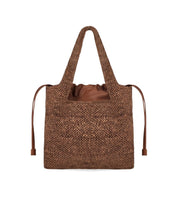 THEMOIRè MOREA MEDIUM RAFFIA WOOD SHOPPING BAG