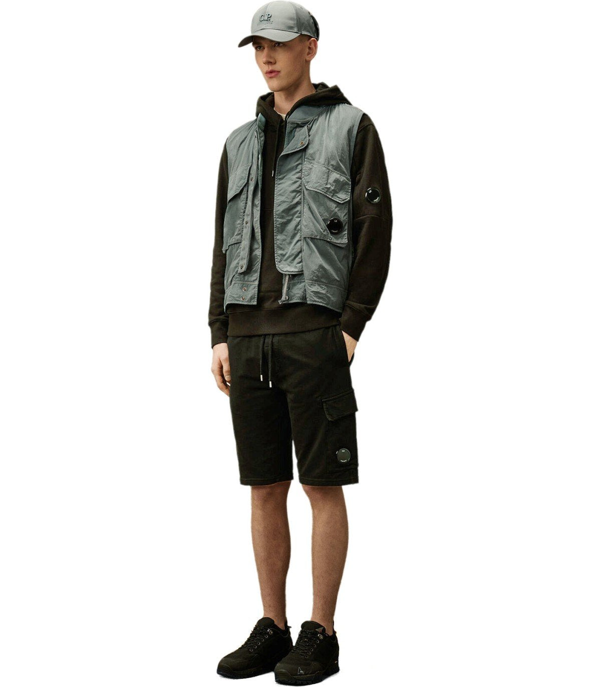 BERMUDA CARGO LIGHT FLEECE NERO C.P. COMPANY