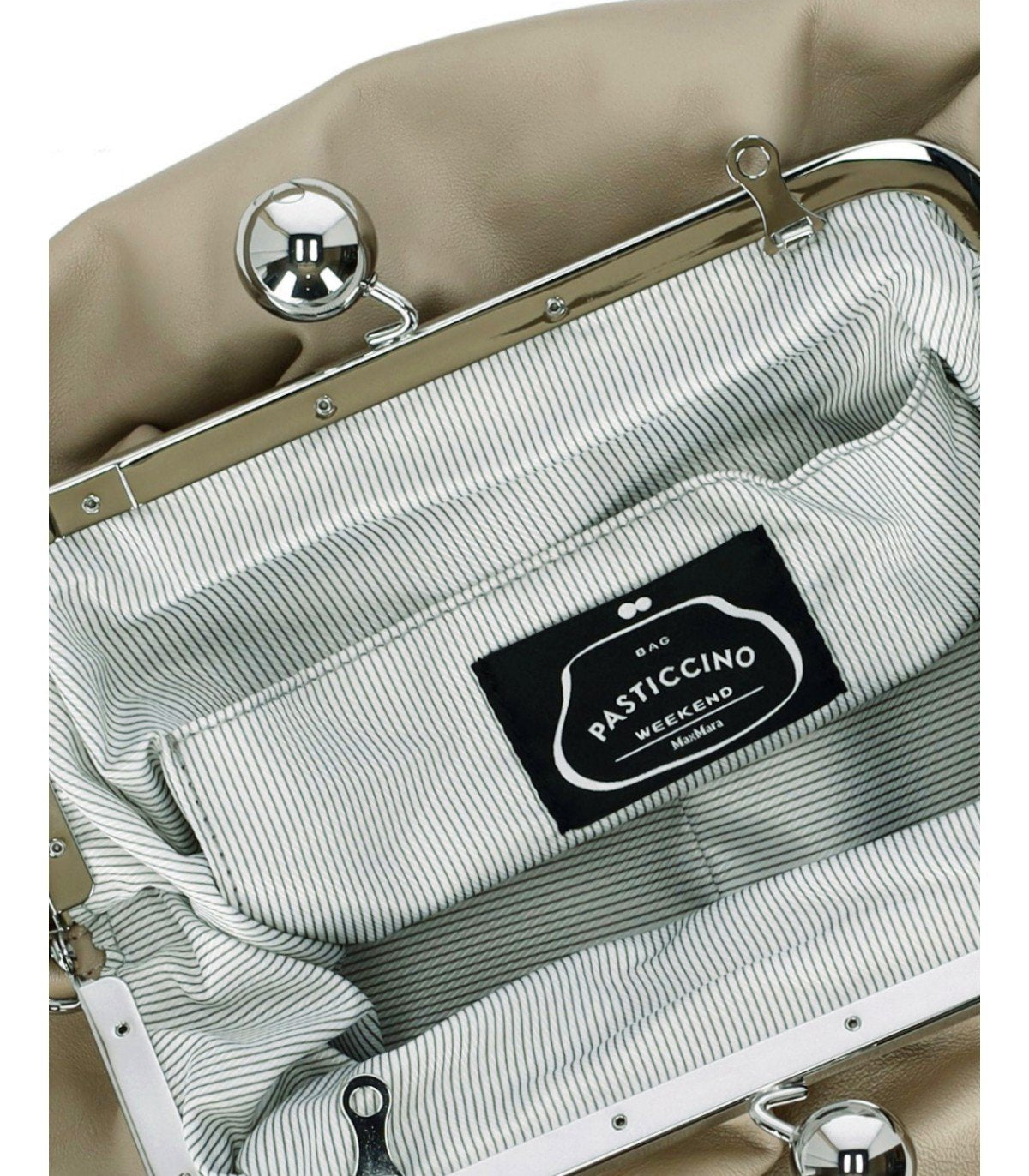 MAX MARA WEEKEND PASTICCINO CUBICO MEDIUM SAND CLUTCH BAG