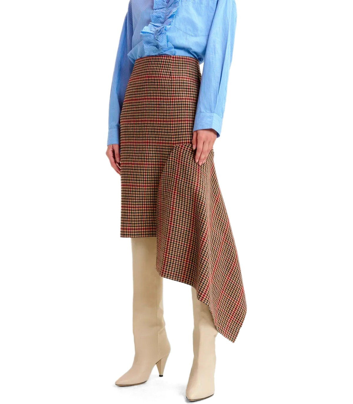 JUPE MIDI IFEATHER MARRON ESSENTIEL ANTWERP