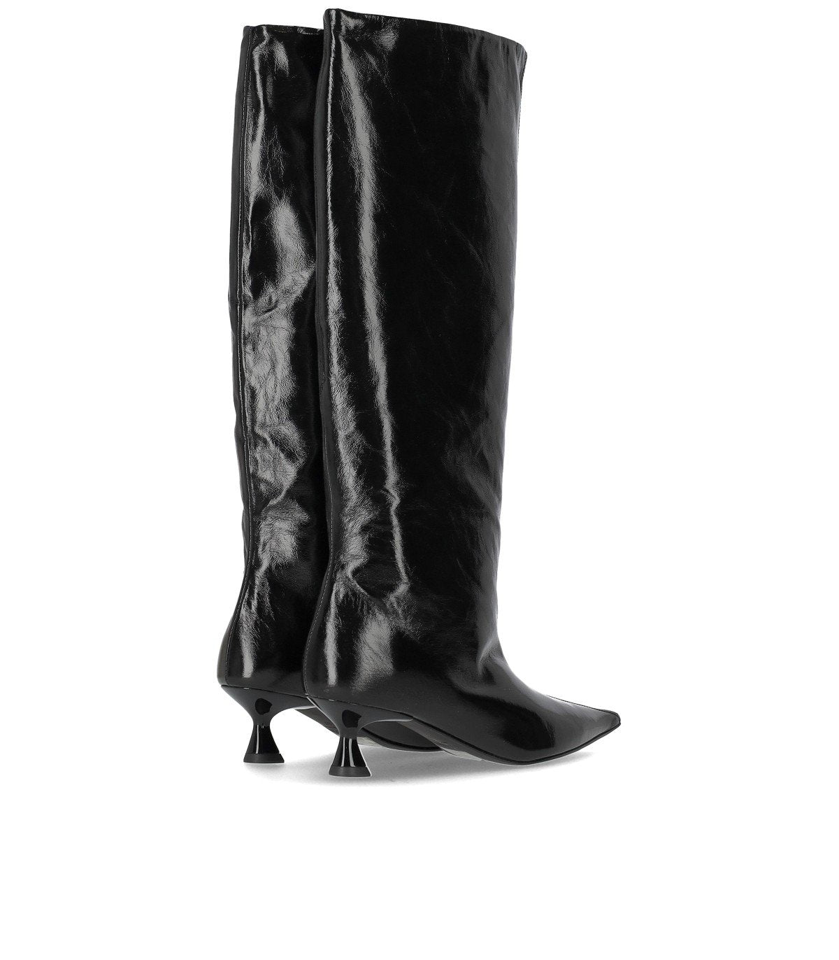 GANNI BLACK NAPLACK SLOUCHY BOOT