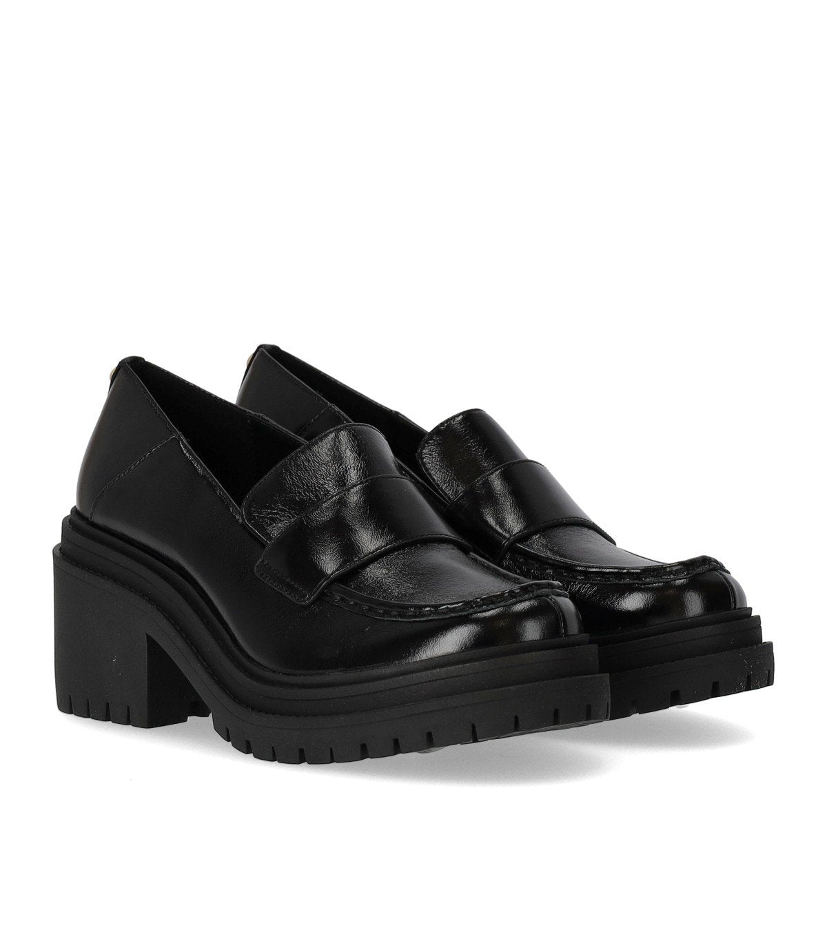 MICHAEL KORS ROCCO BLACK HEELED LOAFER