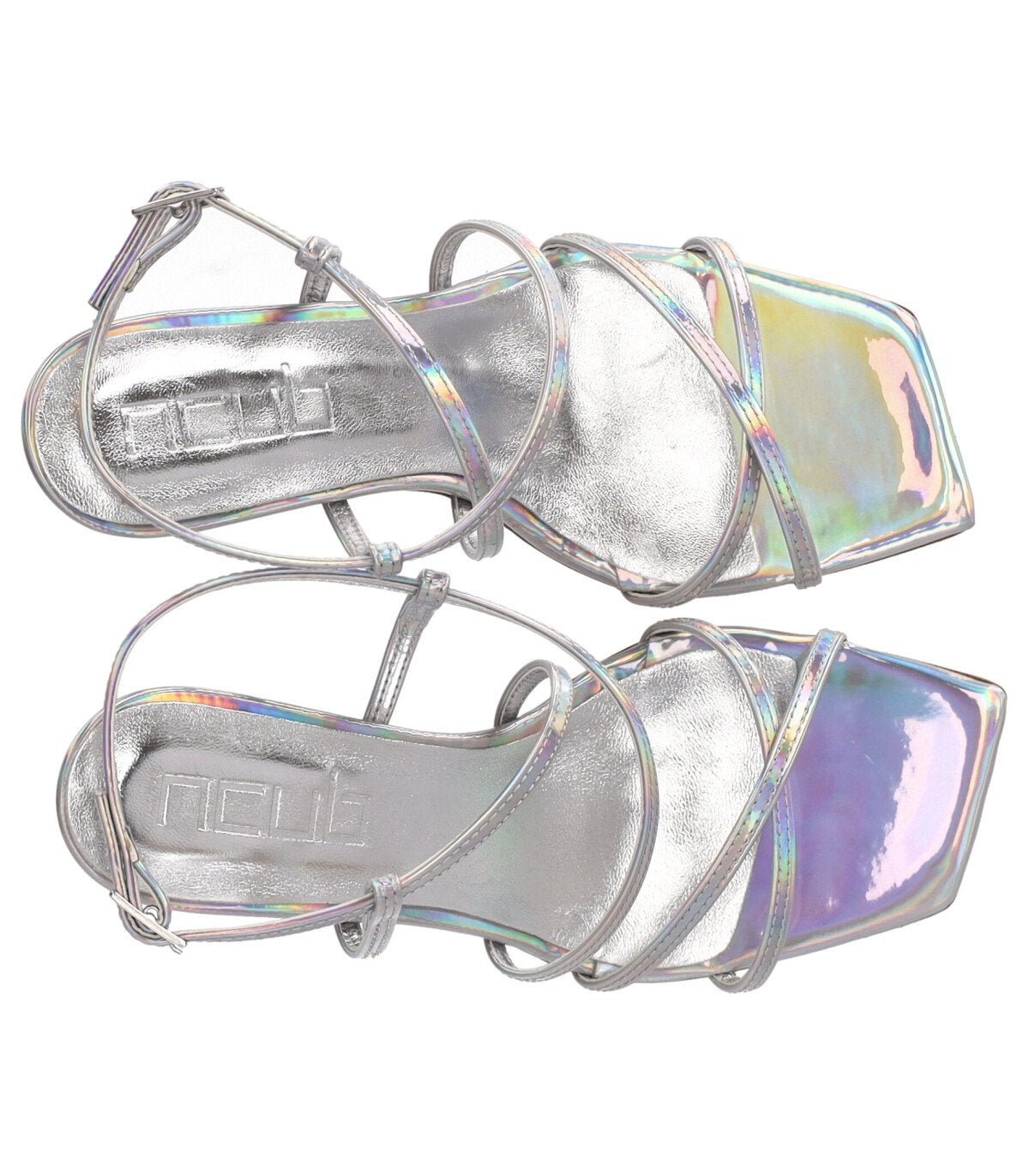 SANDALO CON TACCO PREWI ARGENTO NCUB