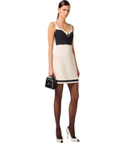 ELISABETTA FRANCHI BUTTER AND BLACK DRESS