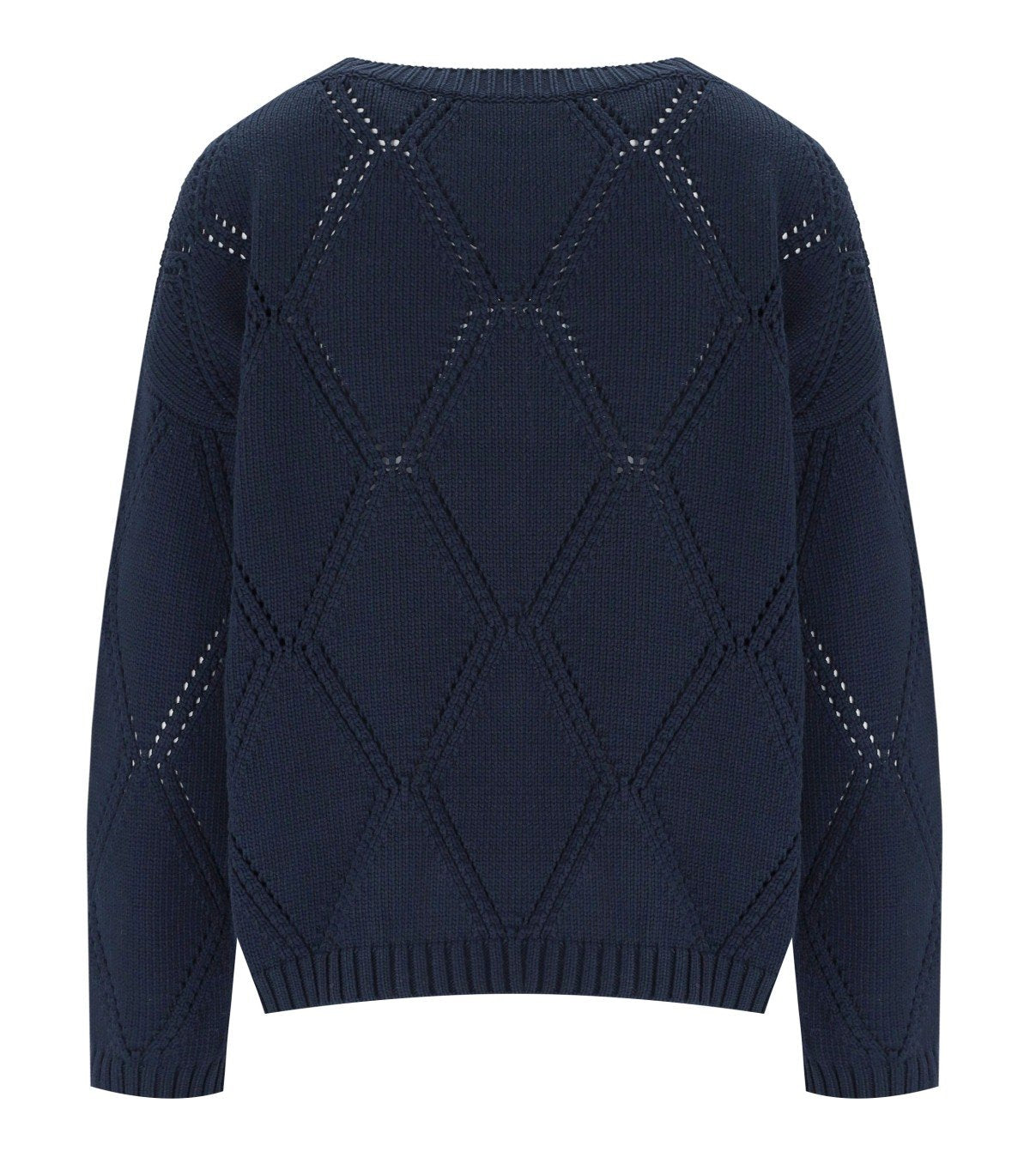 MAX MARA WEEKEND ABBOZZI BLUE CREWNECK SWEATER