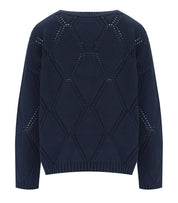 MAX MARA WEEKEND ABBOZZI BLUE CREWNECK SWEATER