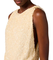 ELISABETTA FRANCHI RED CARPET LEMONADE SEQUINS DRESS