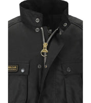 BARBOUR INTERNATIONAL WINTER LOCKSEAM WAX BLACK JACKET