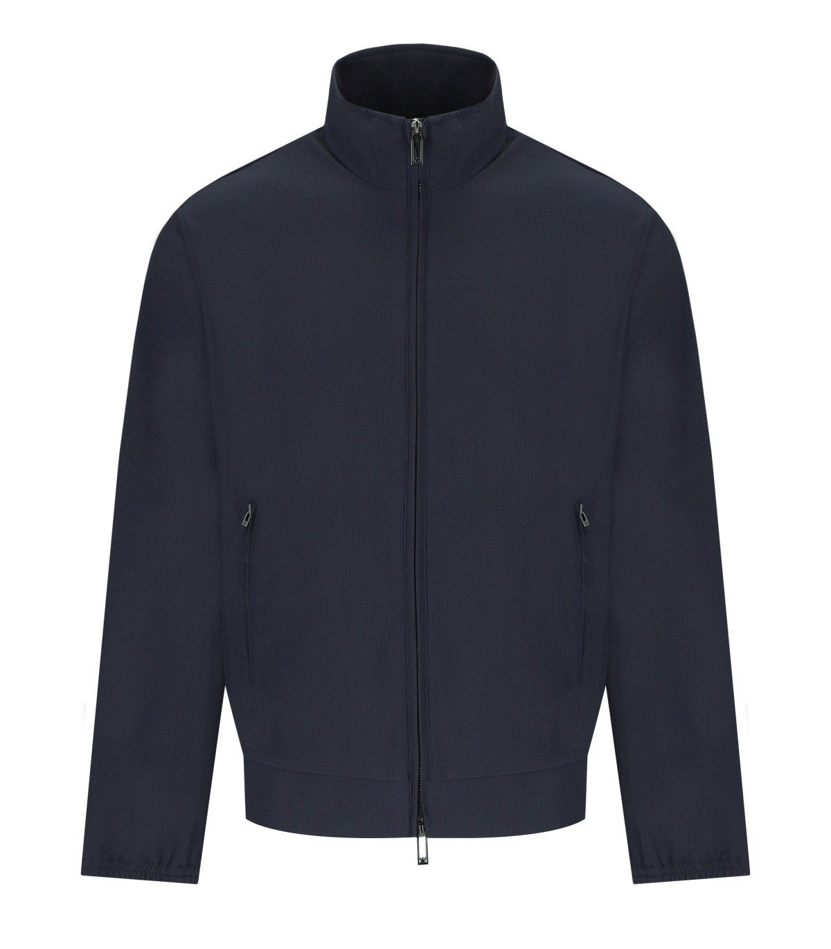EMPORIO ARMANI NAVY BLUE RIBBED JACKET