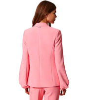 TWINSET PINK SINGLE-BREASTED BLAZER