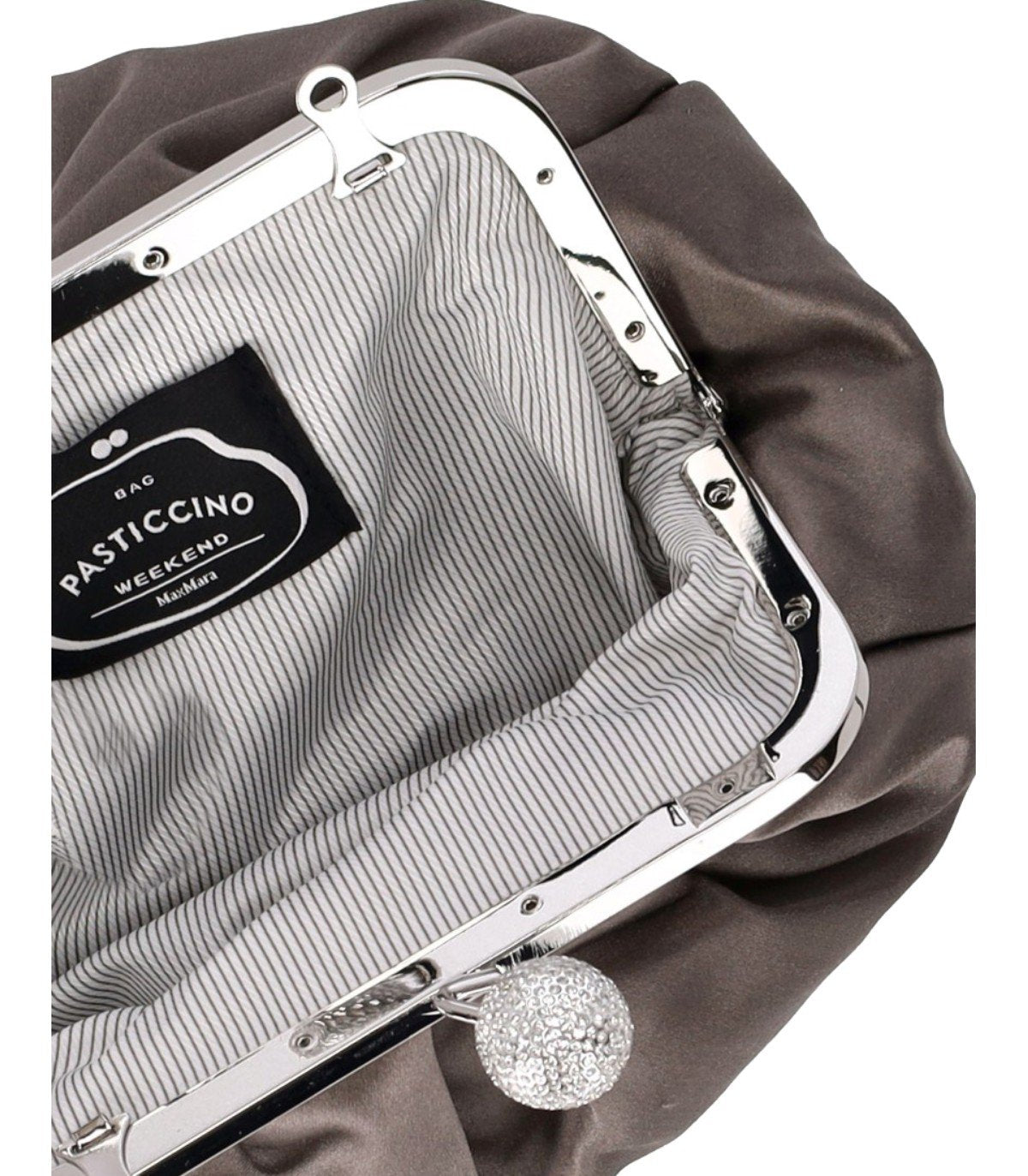 MAX MARA WEEKEND PASTICCINO EMMY SMALL PIOMBO CLUTCH BAG