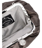 MAX MARA WEEKEND PASTICCINO EMMY SMALL PIOMBO CLUTCH BAG