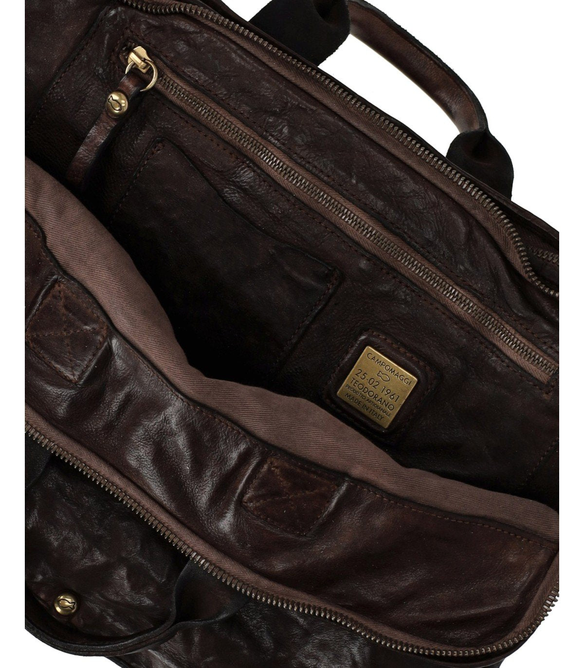 CAMPOMAGGI DARK BROWN BRIEFCASE