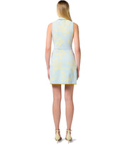 ELISABETTA FRANCHI SKY BLUE LEMONADE POLO-STYLE DRESS
