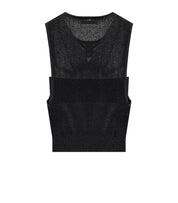 TOP IN MAGLIA LUREX NERO ELISABETTA FRANCHI