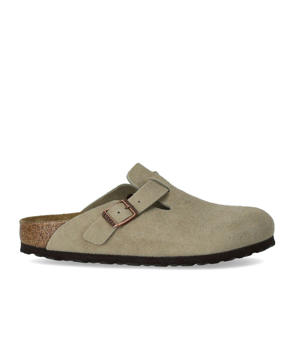 BIRKENSTOCK BOSTON SUEDE TAUPE CLOG
