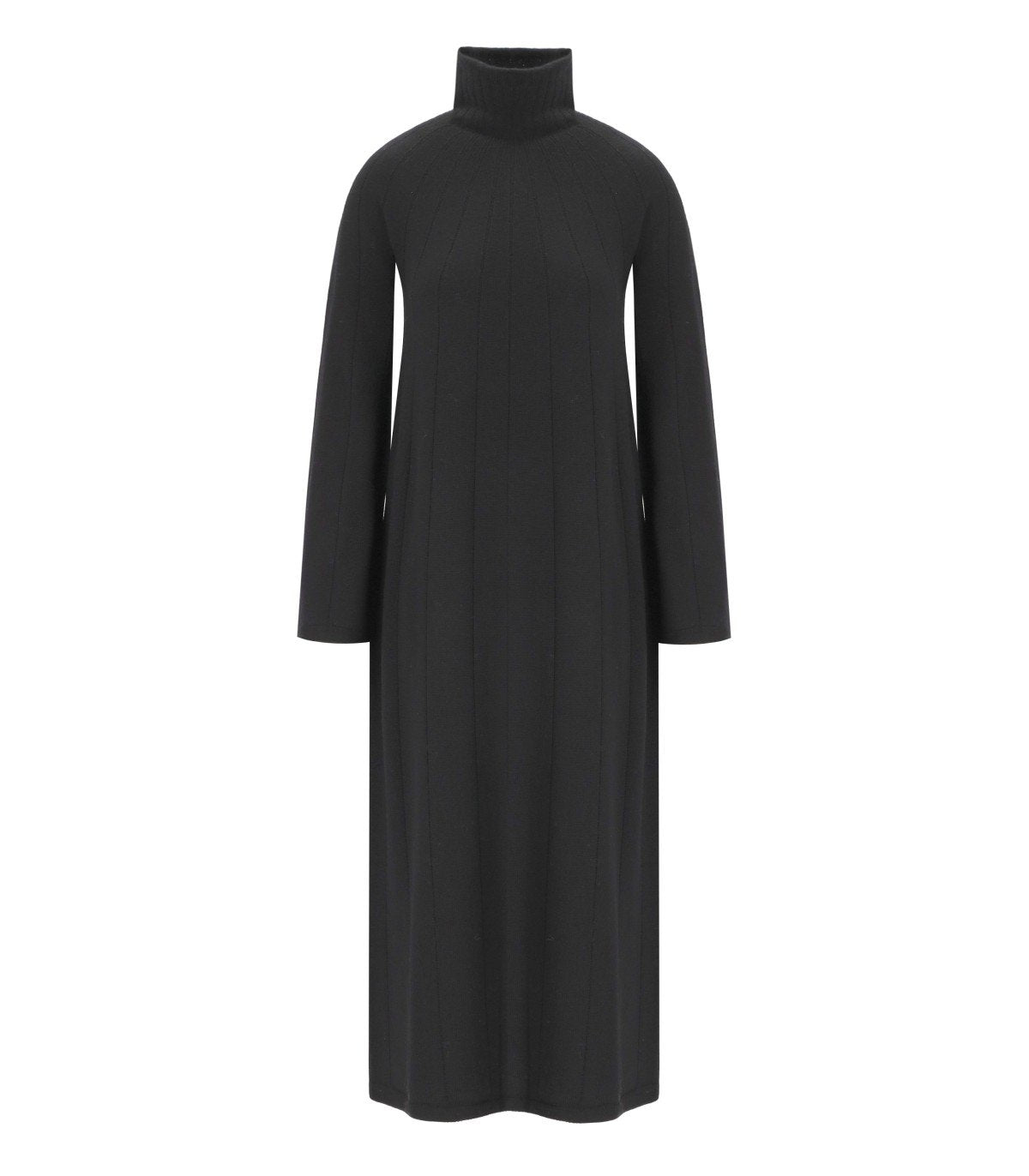 MM MAX MARA SCHWARZES STRICK-KLEID