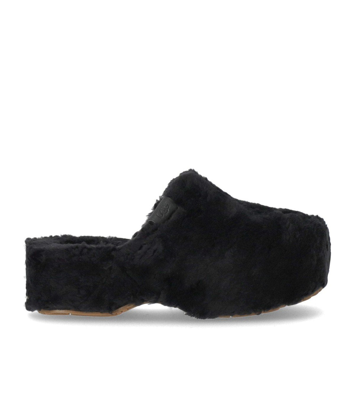 UGG FUZZ SUGAR BLACK CLOG