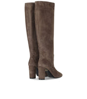 VIA ROMA 15 GREY SUEDE HEELED HIGH BOOT