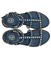 ASH PRECIOUS BLUE FLAT SANDAL