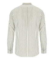 BOB KOREA WHITE GREEN STRIPED SHIRT